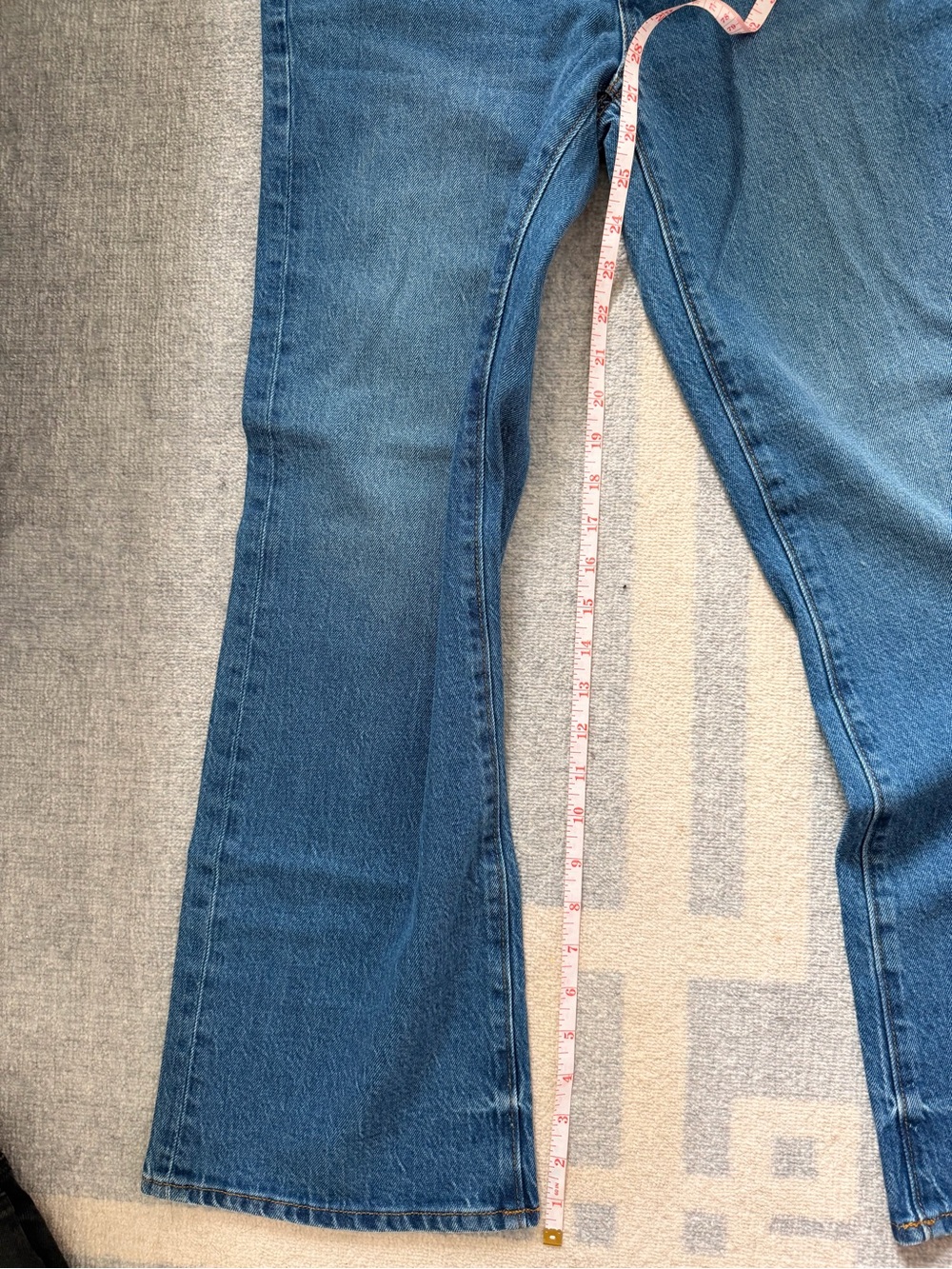 LOFT Rivete Petite High Rise Wide Leg Jeans in Vintage Dark Wash - Picture 14 of 14